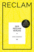 Jubiläumsedition in gelb, mit Reclam Logo oben, aus dem sich ein Streifen bildet, der das Cover umrandet, weiße Fläche innen für Text und ein schwarzer runder Pepper mit Text