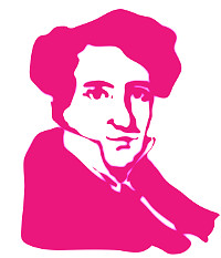 Portraitskizze in pink von Anton Philipp Reclam