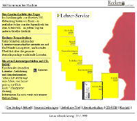 Screenshot von 1999 des Internetauftritts von Reclam